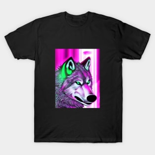 wolf cyberpunk full color T-Shirt